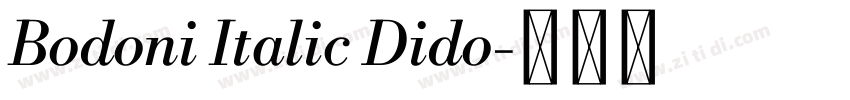 Bodoni Italic Dido字体转换